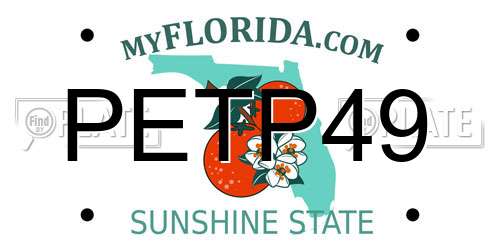 PETP49 Florida License Plate