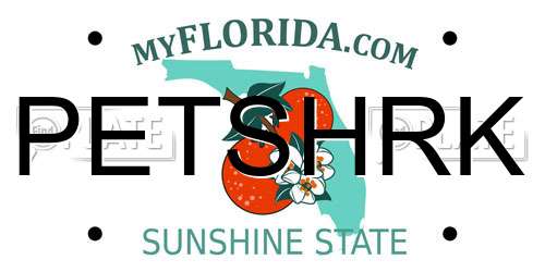PETSHRK Florida License Plate