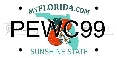 PEWC99 Florida License Plate