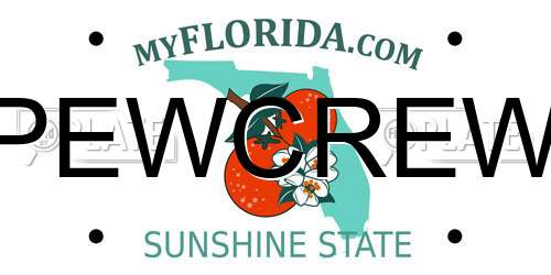 PEWCREW Florida License Plate