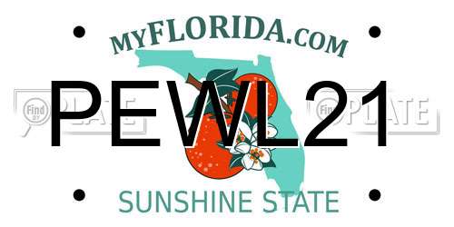 PEWL21 Florida License Plate