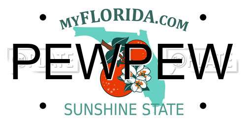 PEWPEW Florida License Plate