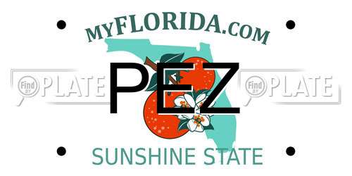 PEZ Florida License Plate