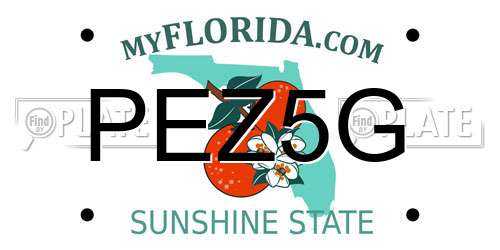 PEZ5G Florida License Plate