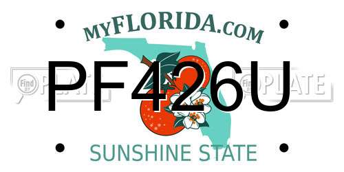 PF426U Florida License Plate