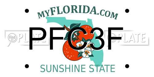 PFC3F Florida License Plate