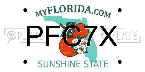 PFC7X Florida License Plate
