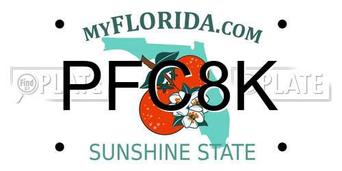 PFC8K Florida License Plate