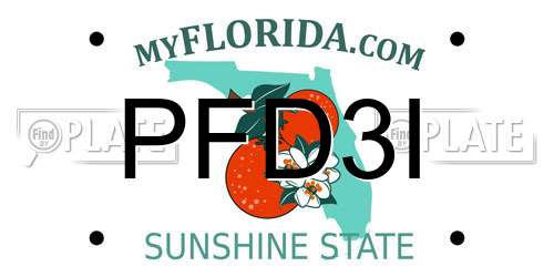 PFD3I Florida License Plate