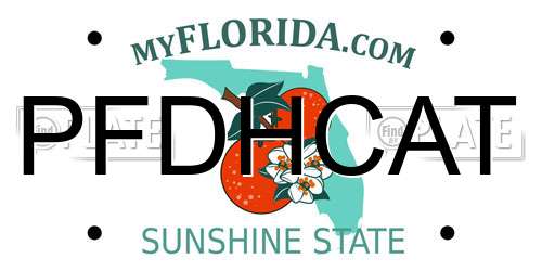 PFDHCAT Florida License Plate