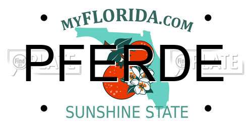 PFERDE Florida License Plate