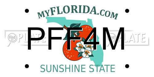 PFF4M Florida License Plate
