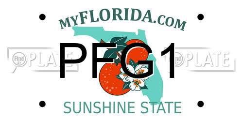 PFG1 Florida License Plate