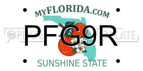 PFG9R Florida License Plate