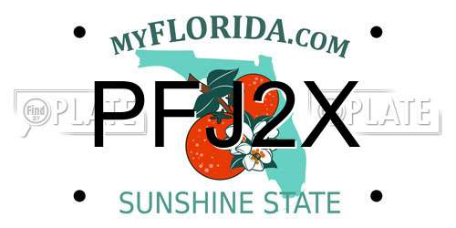 PFJ2X Florida License Plate