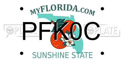 PFK0C Florida License Plate