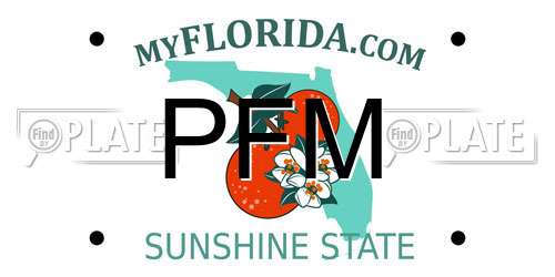 PFM Florida License Plate