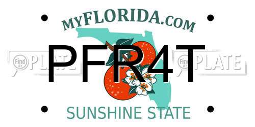 PFR4T Florida License Plate