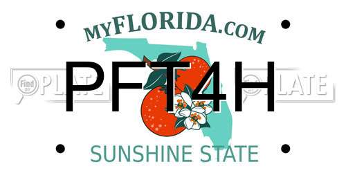 PFT4H Florida License Plate