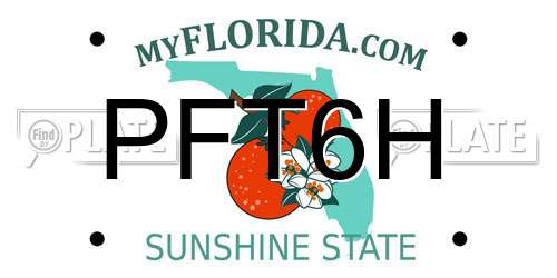 PFT6H Florida License Plate