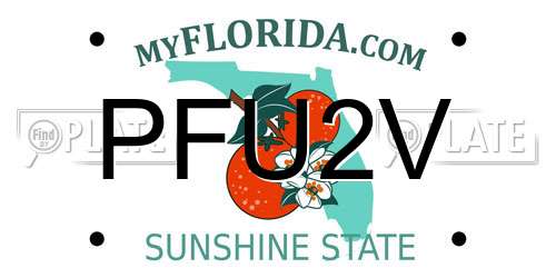 PFU2V Florida License Plate
