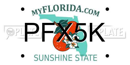 PFX5K Florida License Plate