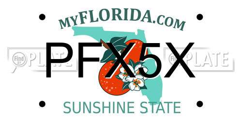 PFX5X Florida License Plate