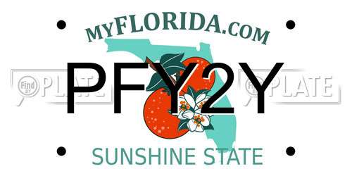 PFY2Y Florida License Plate