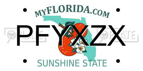 PFYXZX Florida License Plate