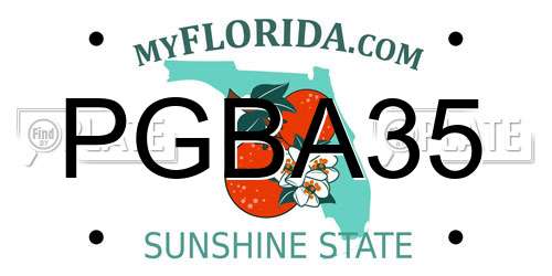 PGBA35 Florida License Plate