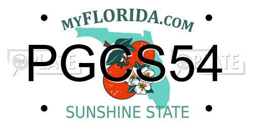 PGCS54 Florida License Plate