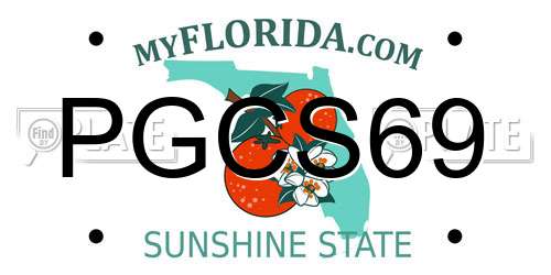 PGCS69 Florida License Plate