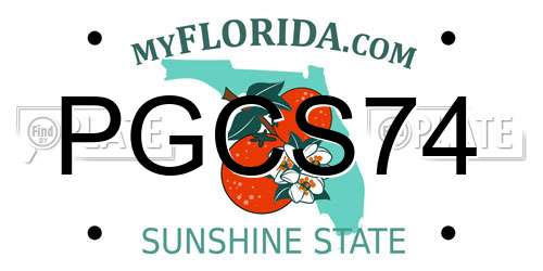 PGCS74 Florida License Plate
