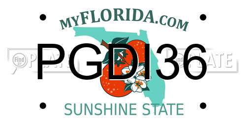 PGDI36 Florida License Plate