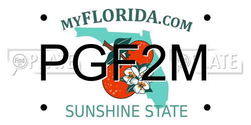PGF2M Florida License Plate