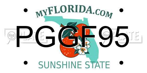 PGGF95 Florida License Plate