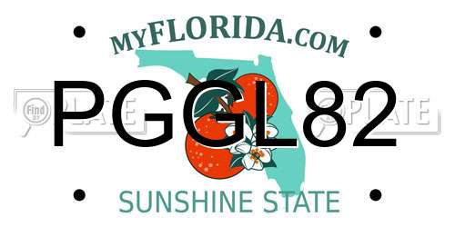 PGGL82 Florida License Plate