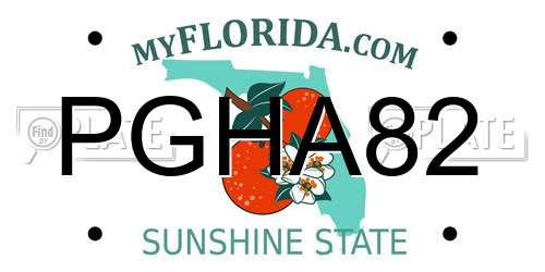 PGHA82 Florida License Plate