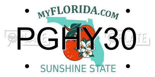 PGHY30 Florida License Plate