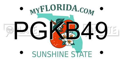 PGKB49 Florida License Plate