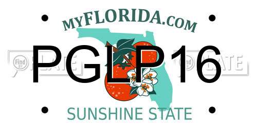 PGLP16 Florida License Plate