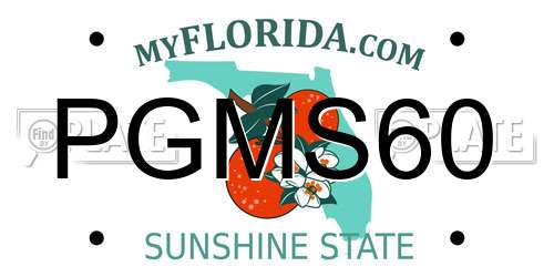 PGMS60 Florida License Plate