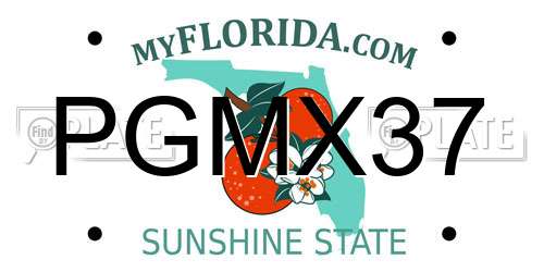PGMX37 Florida License Plate