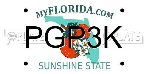 PGP3K Florida License Plate