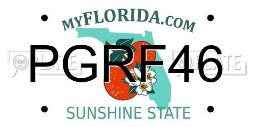 PGRF46 Florida License Plate