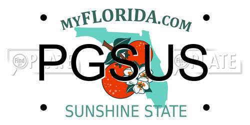 PGSUS Florida License Plate