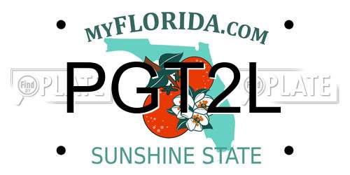 PGT2L Florida License Plate