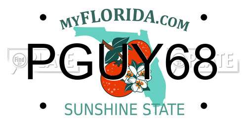 PGUY68 Florida License Plate