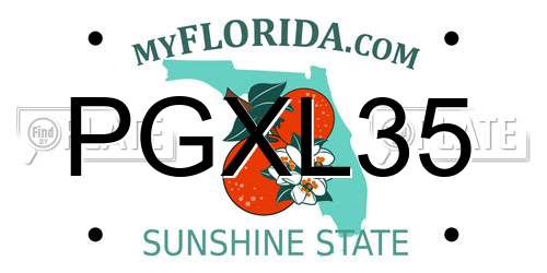 PGXL35 Florida License Plate