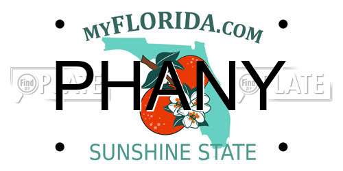PHANY Florida License Plate